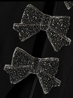 Rebecca Valance Eliana Puff Sleeve Midi Dress in Black Size AU 12 for rent on The Volte - image 3