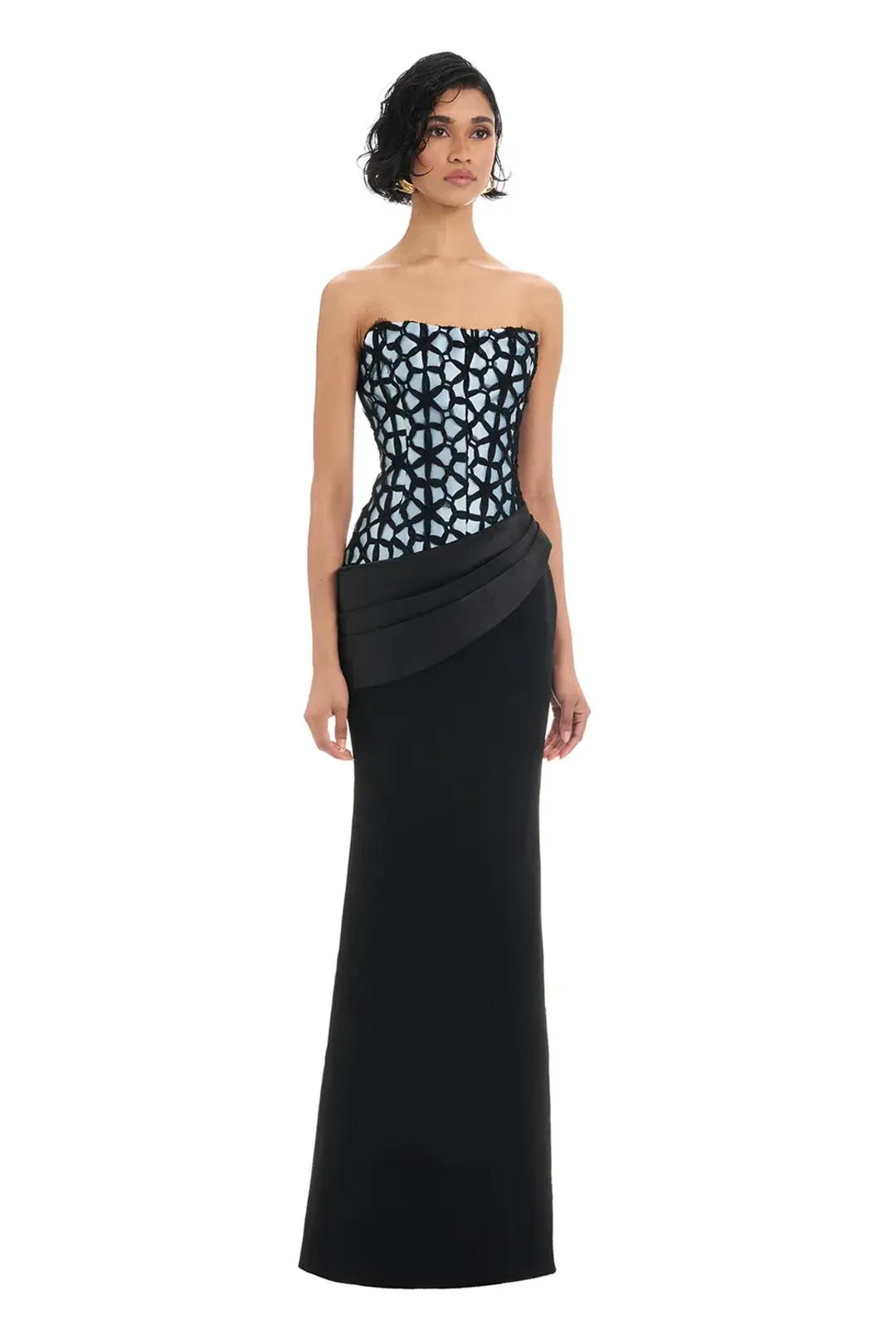 Eliya The Label Sidonia Gown Black/Blue Size M / AU 10 for rent on The Volte - main image
