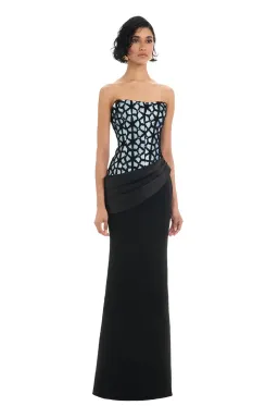 Eliya The Label Sidonia Gown Black/Blue Size M / AU 10 for rent on The Volte - image 4