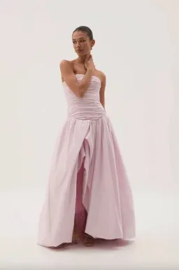 Aje Violette Bubble Hem Maxi Dress Pastel Pink Size 10 for rent on The Volte - image 1