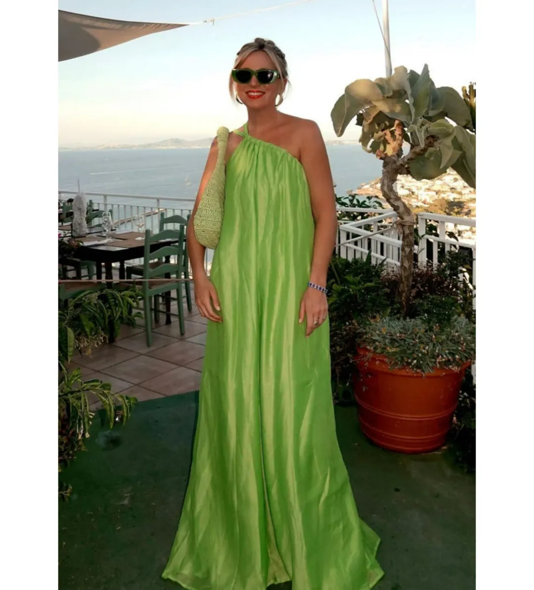 Tojha Lola Maxi Dress Lime Size AU 8 for rent on The Volte - main image