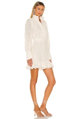Shona Joy Penelope Linen Balloon Sleeve Mini Dress Ivory Size AU 10 / US 6 for rent on The Volte - image 2