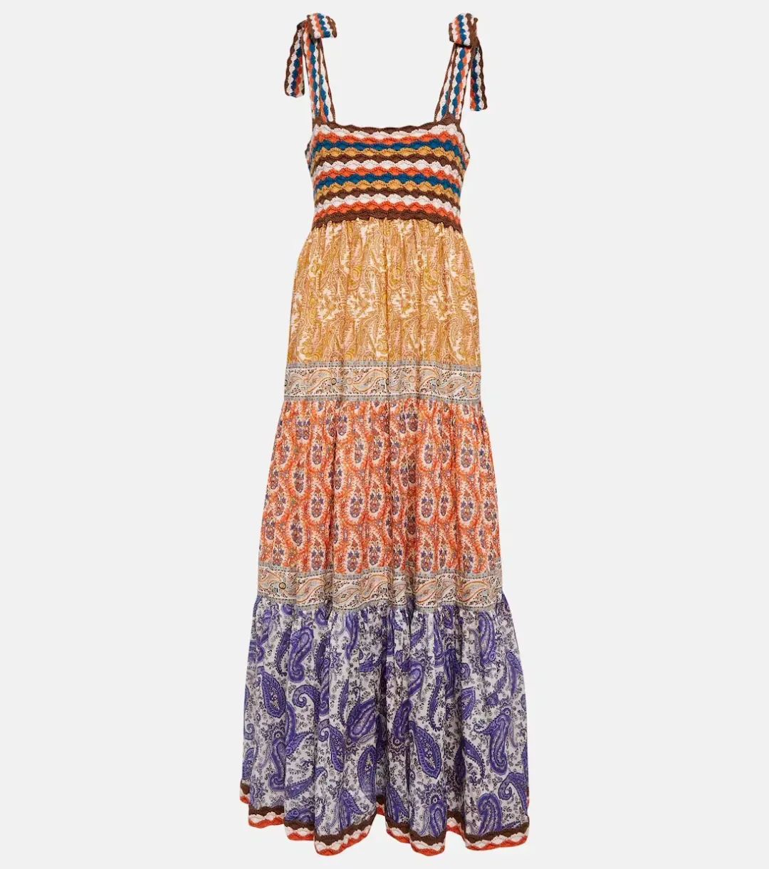 Zimmermann Devi Crochet Midi Dress Spliced Size 1 / AU 10 for rent on The Volte - main image