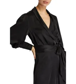 Zimmerman Silk Wrap Midi Dress in Black Size 2 / AU 12 for rent on The Volte - image 3