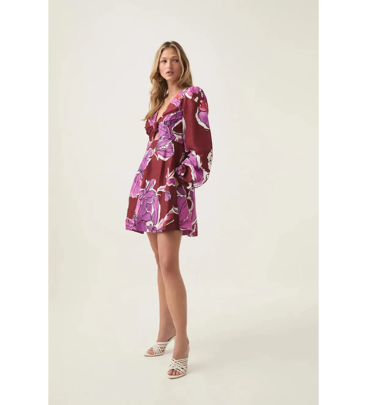 Aje Inflorescence Mini Dress in Bold Hibiscus Size AU 14 - Image 4