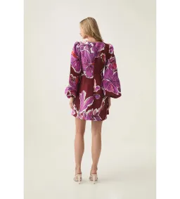 Aje Inflorescence Mini Dress in Bold Hibiscus Size AU 14 for rent on The Volte - image 5