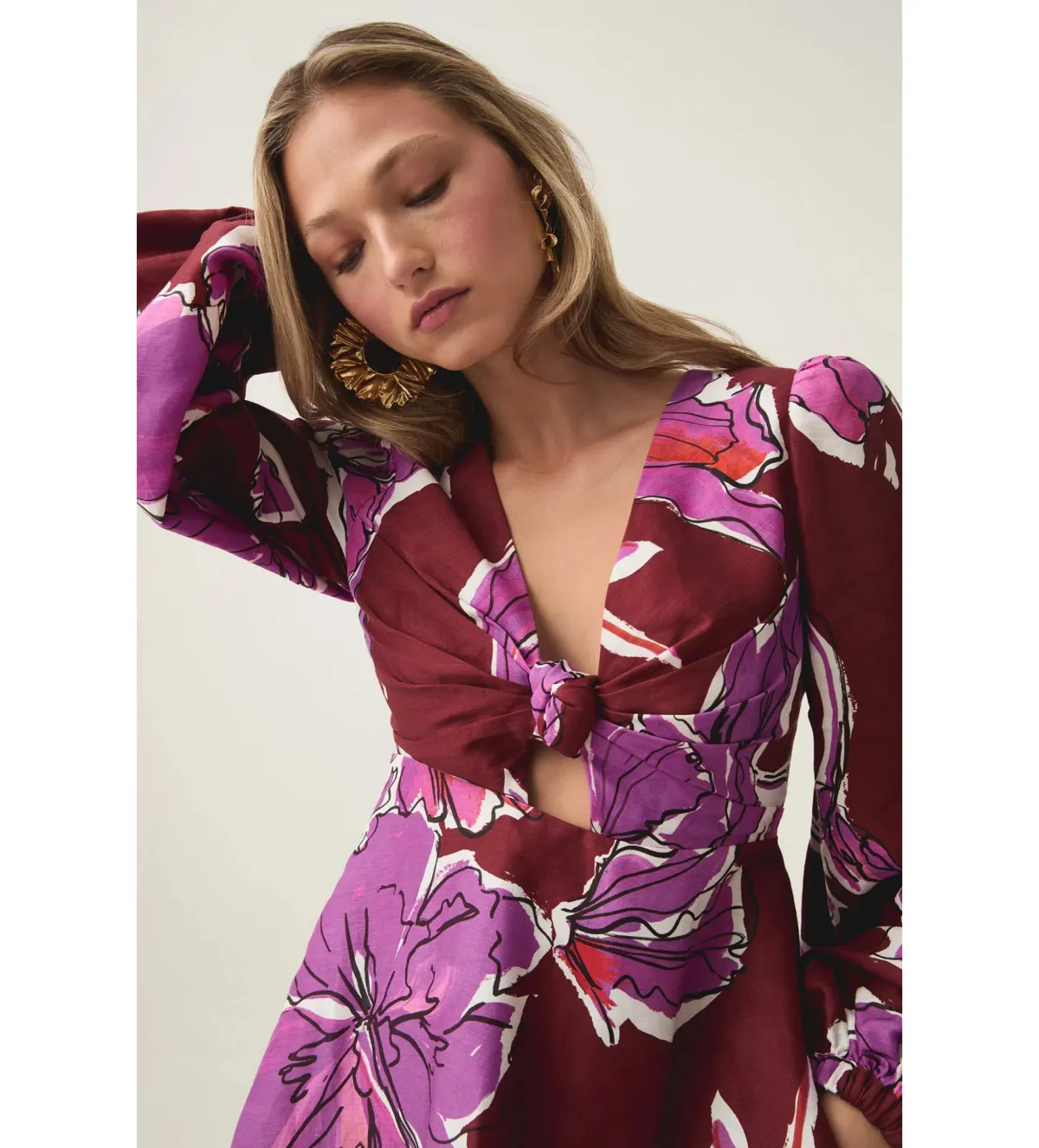 Aje Inflorescence Mini Dress in Bold Hibiscus Size AU 14 - Image 3