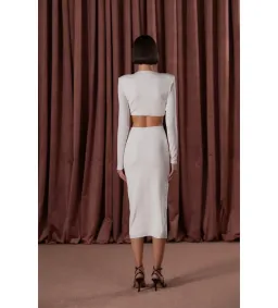 MISHA Scarlette Slinky Jersey Dress Ivory Size 8/S for rent on The Volte - image 4