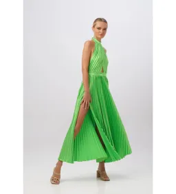 L'Idee Renaissance Split Gown in Neon Lime Size AU 8 for rent on The Volte - image 1