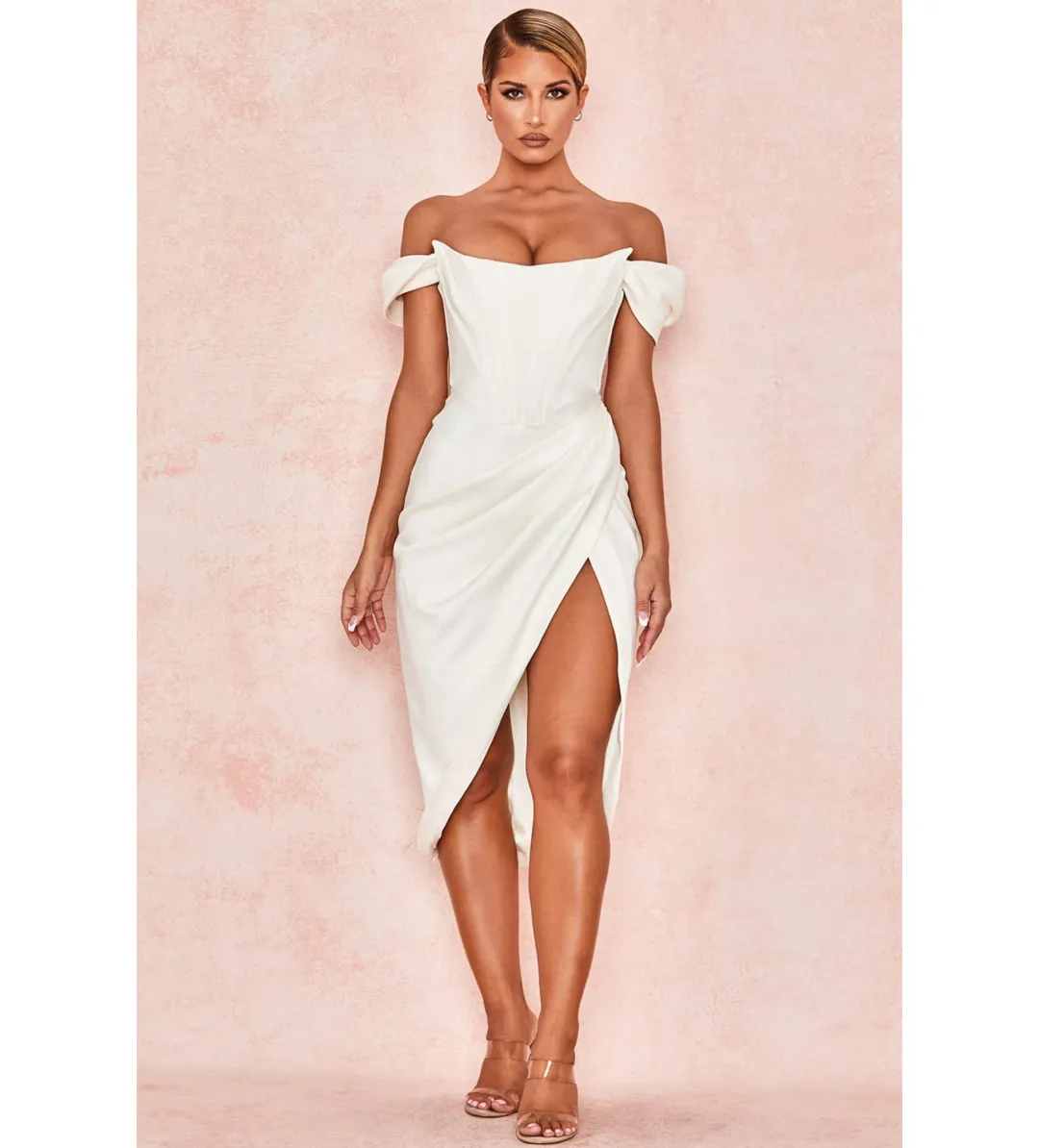 House of CB Loretta Dress in Ivory Size XS / AU 6 for rent on The Volte - main image