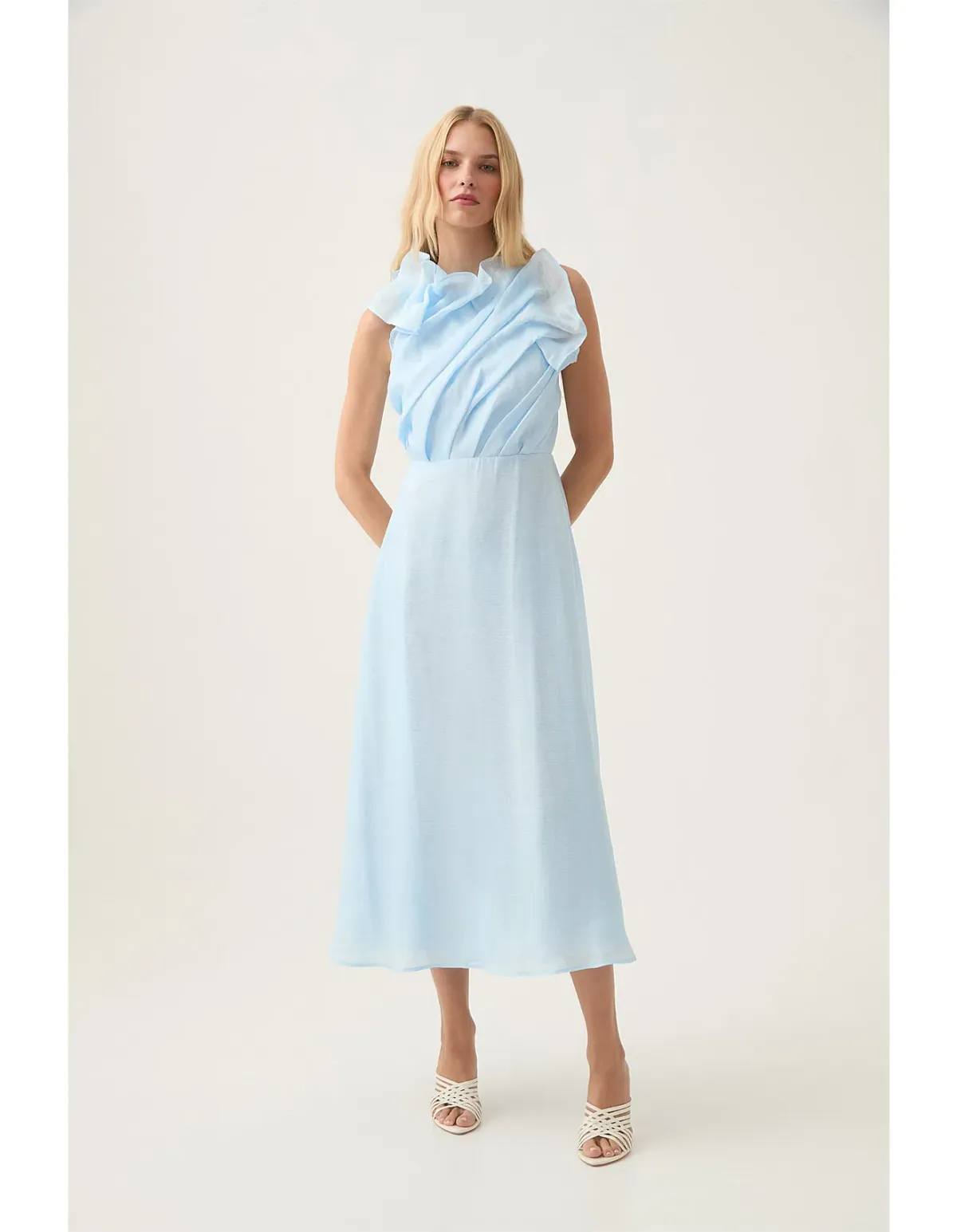 Aje Genesis Midi Dress Sea Breeze Size AU 8 - Image 1