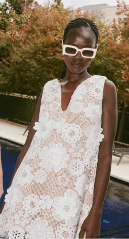 Elliatt Autumn Shift Mini Dress in White Size 10 for rent on The Volte - image 6