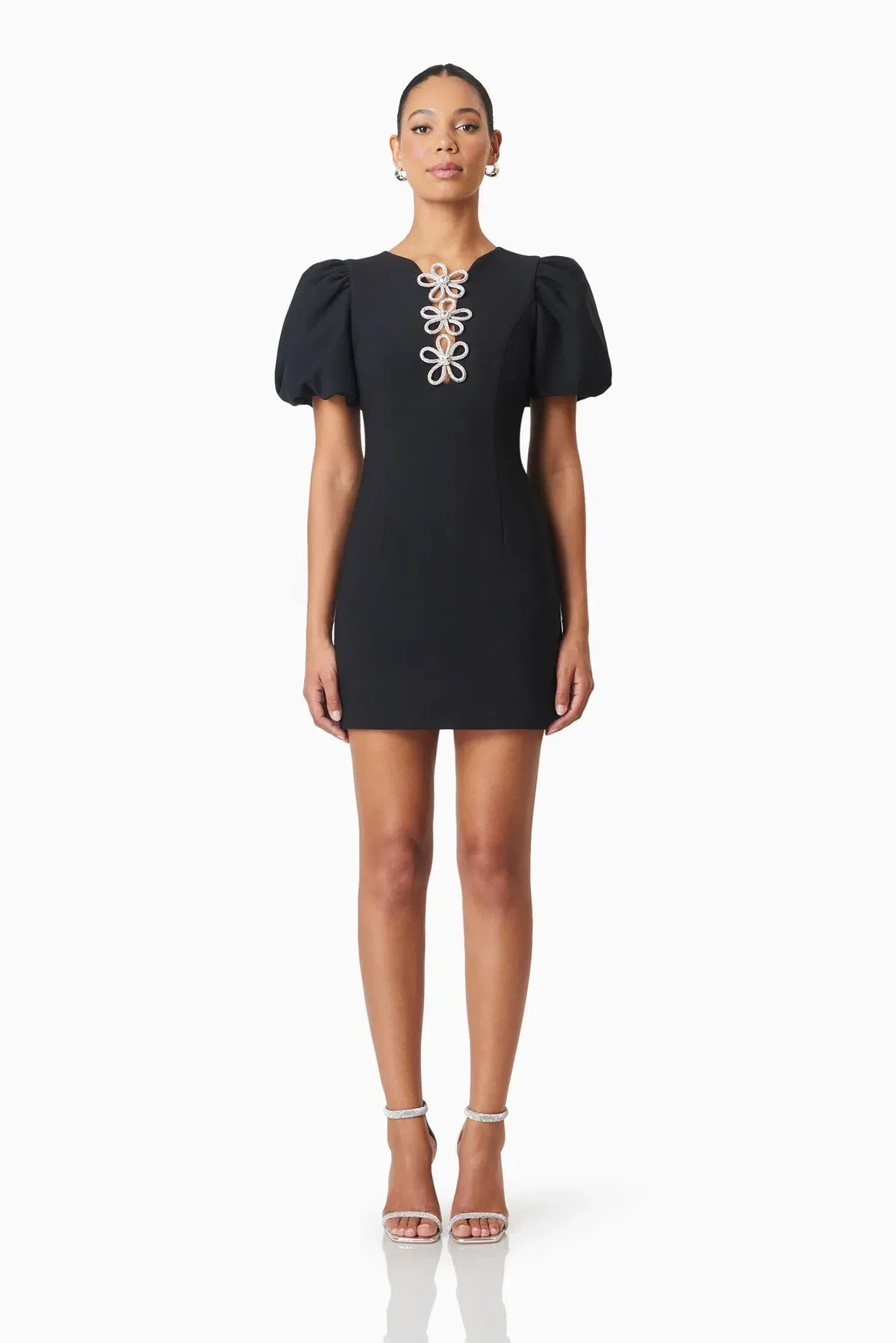 Elliatt Delia Diamante Mini Dress in Black Size 10 - Image 1