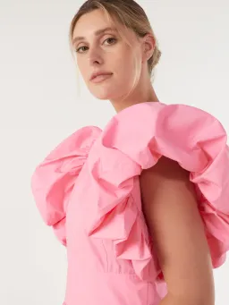 Commonry Cotton Statement Sleeve Dress Petal Pink Size XL / AU 20 for rent on The Volte - image 2