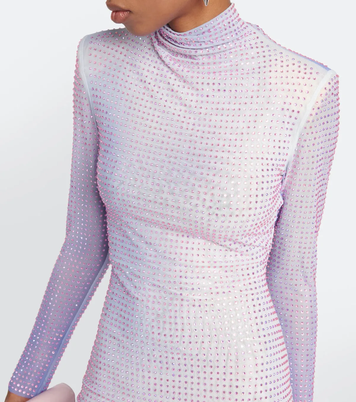 Self Portrait Crystal Embellished Maxi Dress Purple Size 8 - Image 2