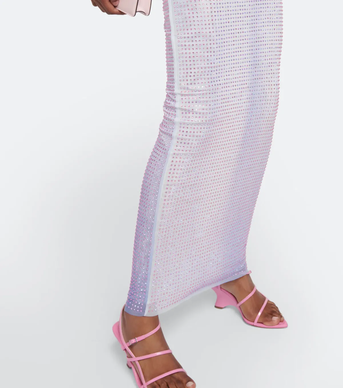 Self Portrait Crystal Embellished Maxi Dress Purple Size 8 - Image 5