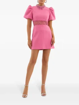 Rebecca Valance Aubree Collar Mini Dress Rose Pink Size 8 for rent on The Volte - image 1