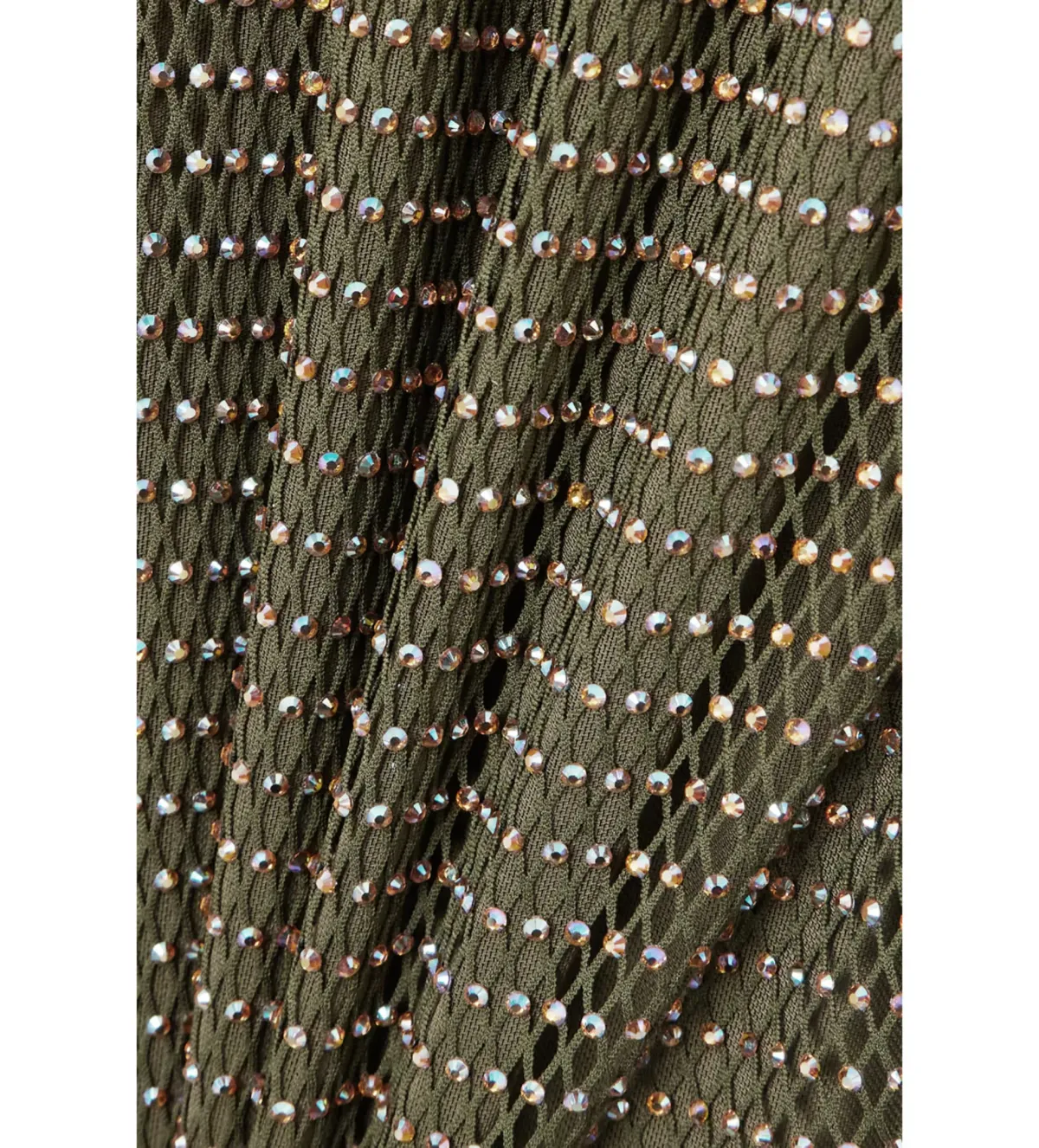 Self Portrait Crystal-embellished Fishnet Gown Green Size AU 8 - Image 3