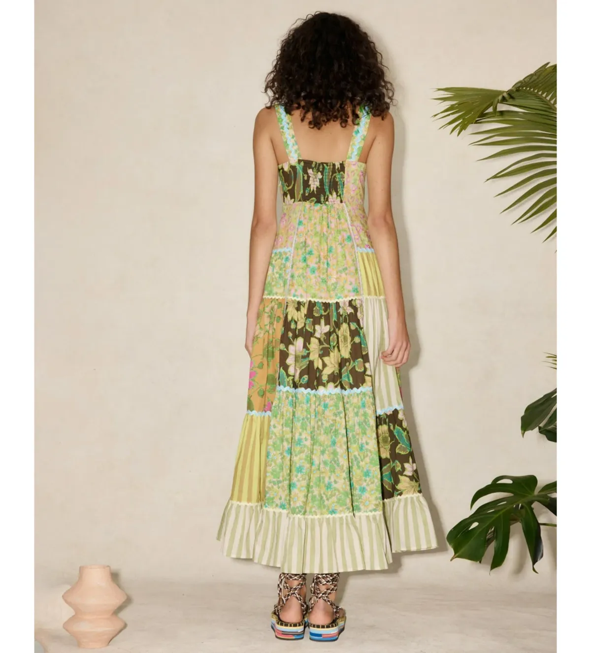 Alemais Winnie Spliced Midi Dress Floral Size AU 12 - Image 4