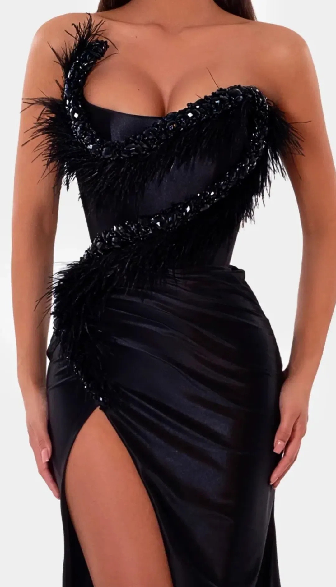 Albina Dyla Corset Gown Black Size AU 14 for rent on The Volte - main image