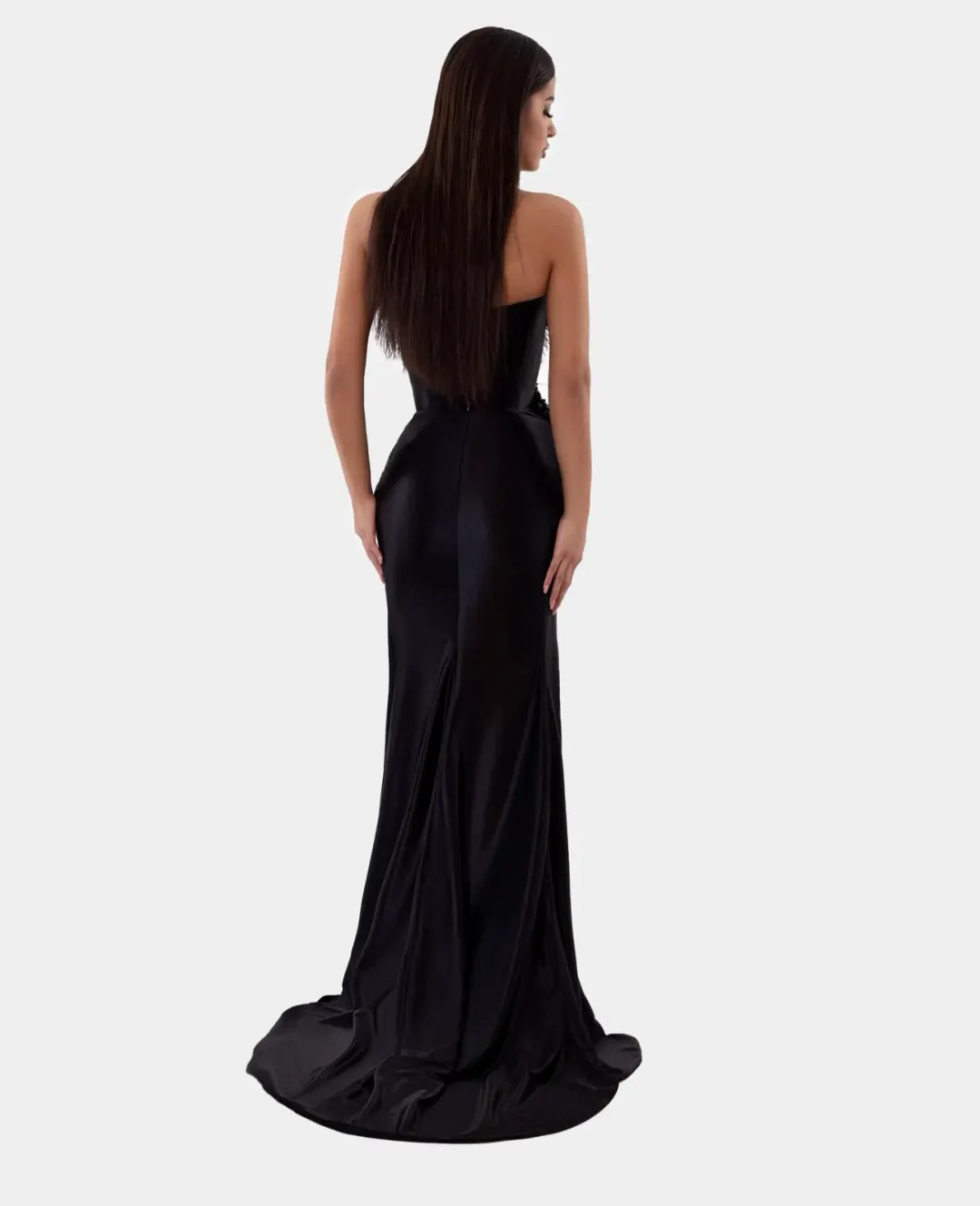 Albina Dyla Corset Gown Black Size AU 14 for rent on The Volte - main image