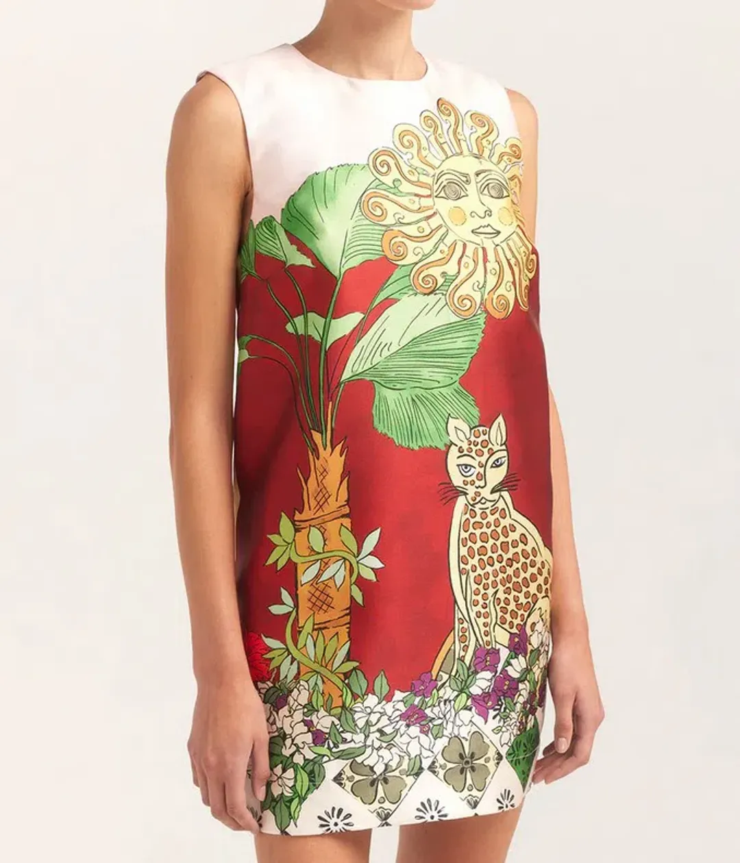 Alémais Tiger Mini Dress Multi Size AU 14 for rent on The Volte - main image