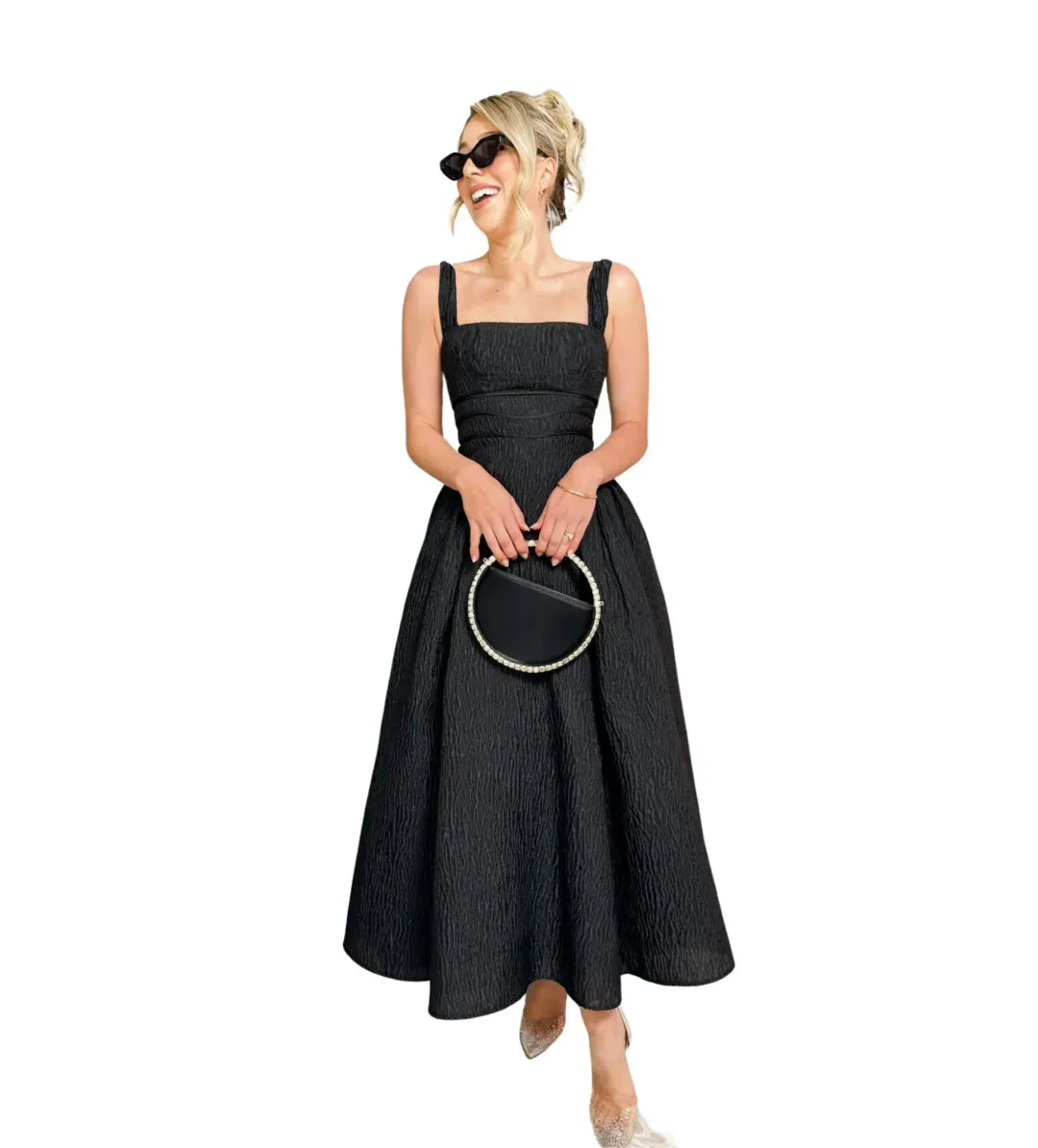 Rachel Gilbert Sophy Strap Dress in Black Size 4 / AU 14 for rent on The Volte - main image