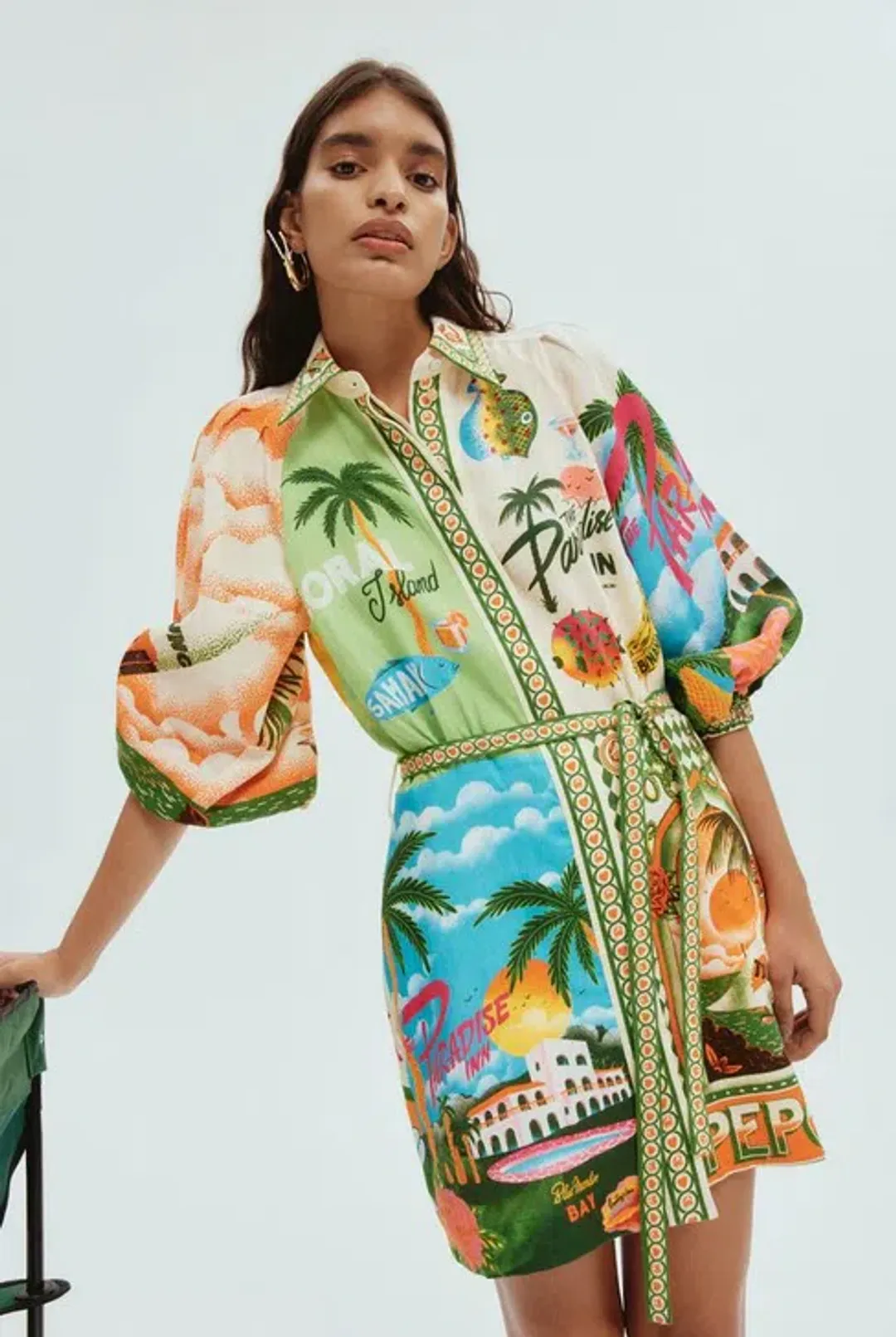 Alémais Paradiso Mini Dress Print Size 14 for rent on The Volte - main image