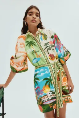 Alémais Paradiso Mini Dress Print Size 10 for rent on The Volte - image 2