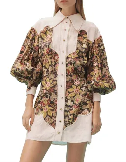 Alémais Isabella Panel Mini Dress Floral Multi Size 14 for rent on The Volte - image 2