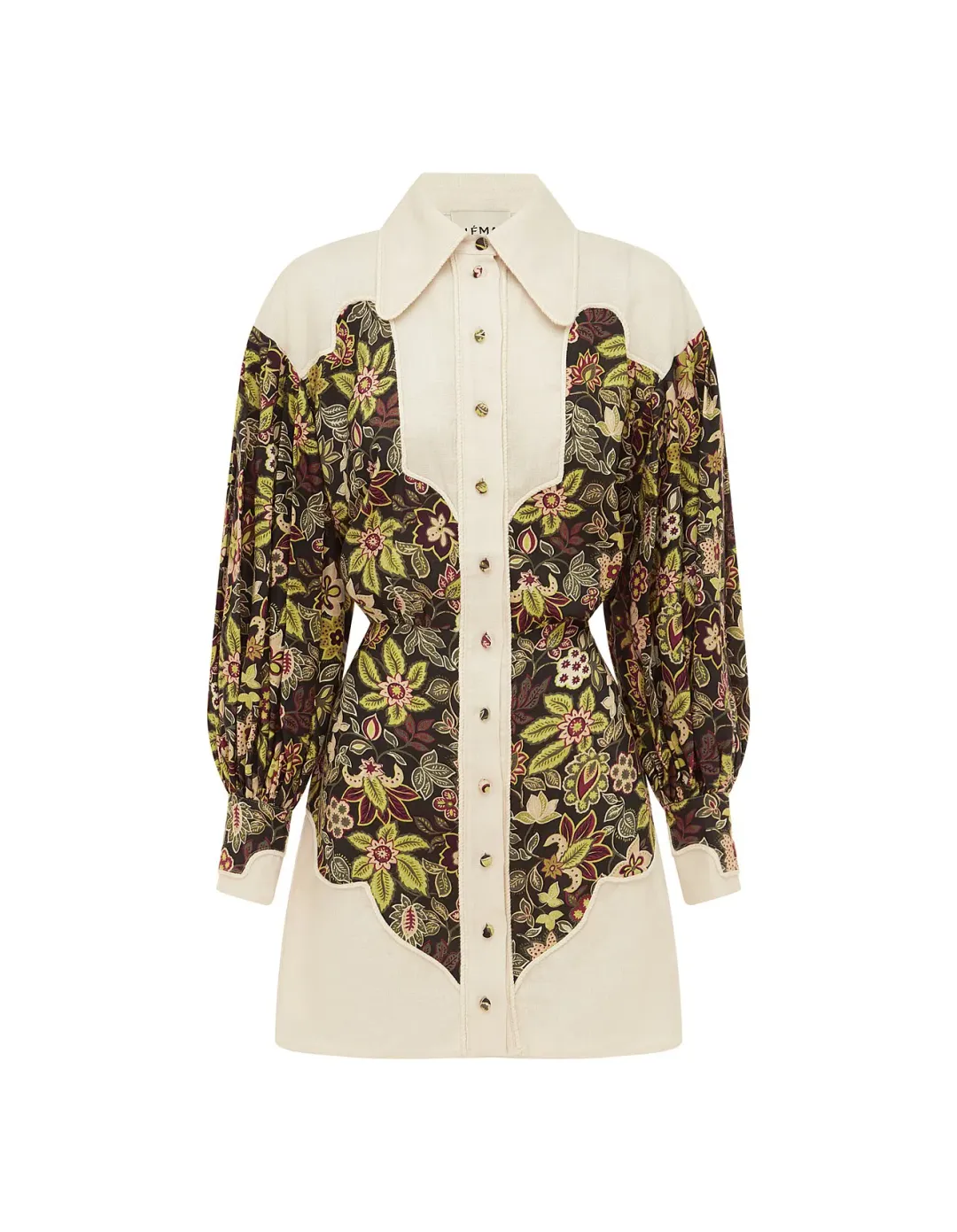 Alémais Isabella Panel Mini Dress Floral Multi Size 14 for rent on The Volte - main image