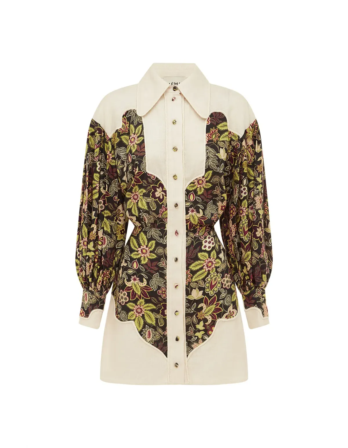 Alémais Isabella Panel Mini Dress Floral Multi Size 14 - Image 4