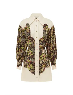 Alémais Isabella Panel Mini Dress Floral Multi Size 14 for rent on The Volte - image 4