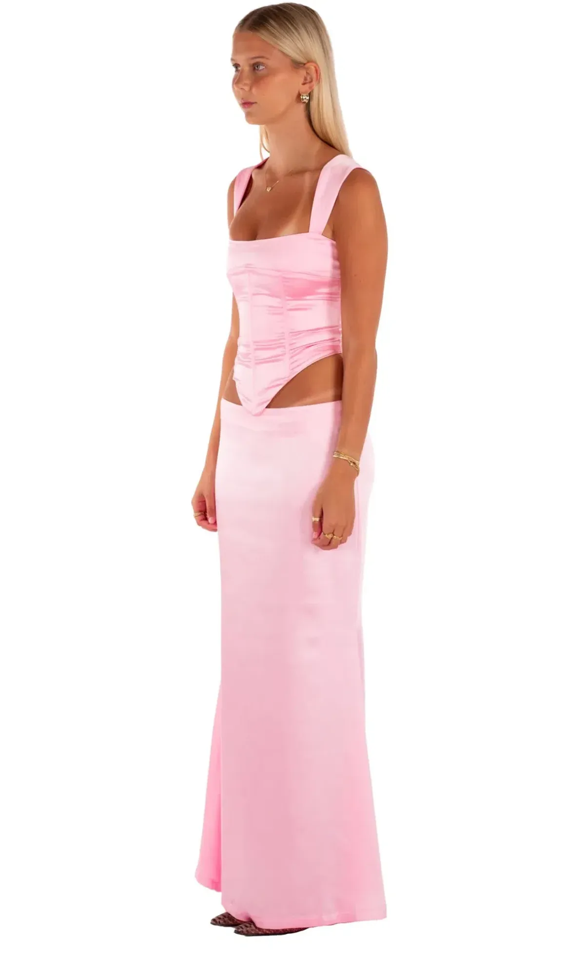 I Am Delilah Valerie Corset and Maxi Skirt Set in Candy Pink Size S / AU 8 - Image 4