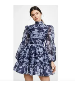 Keepsake the Label Halo Mini Dress Blue Floral Size XXS / AU 4 for rent on The Volte - image 2
