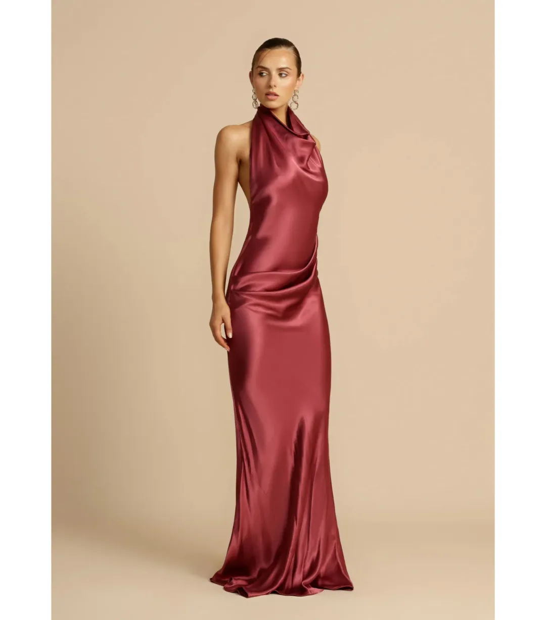 Arcina Ori Gaia Dress Rich Plum Hue Size AU 8 for rent on The Volte - main image