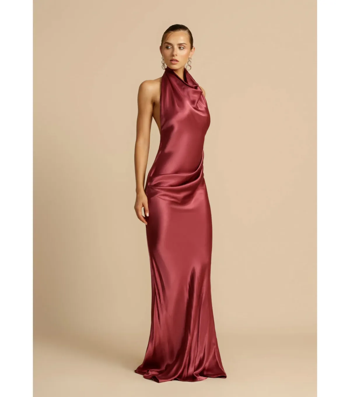 Arcina Ori Gaia Dress Rich Plum Hue Size AU 8 - Image 3