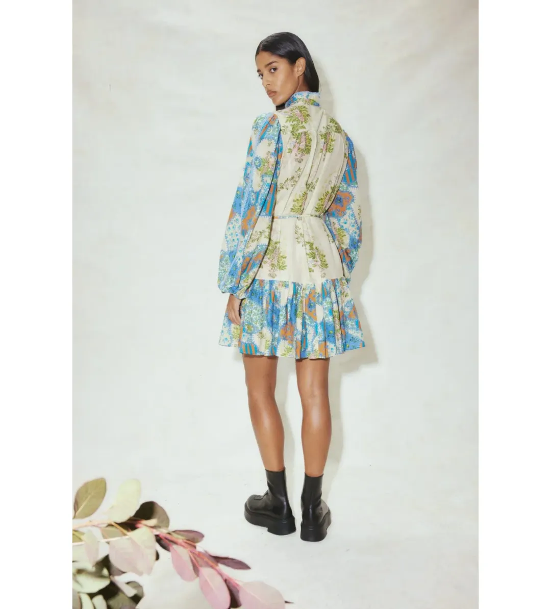 Alémais Skye Patchwork Mini Dress Multi Size AU 16 for rent on The Volte - main image