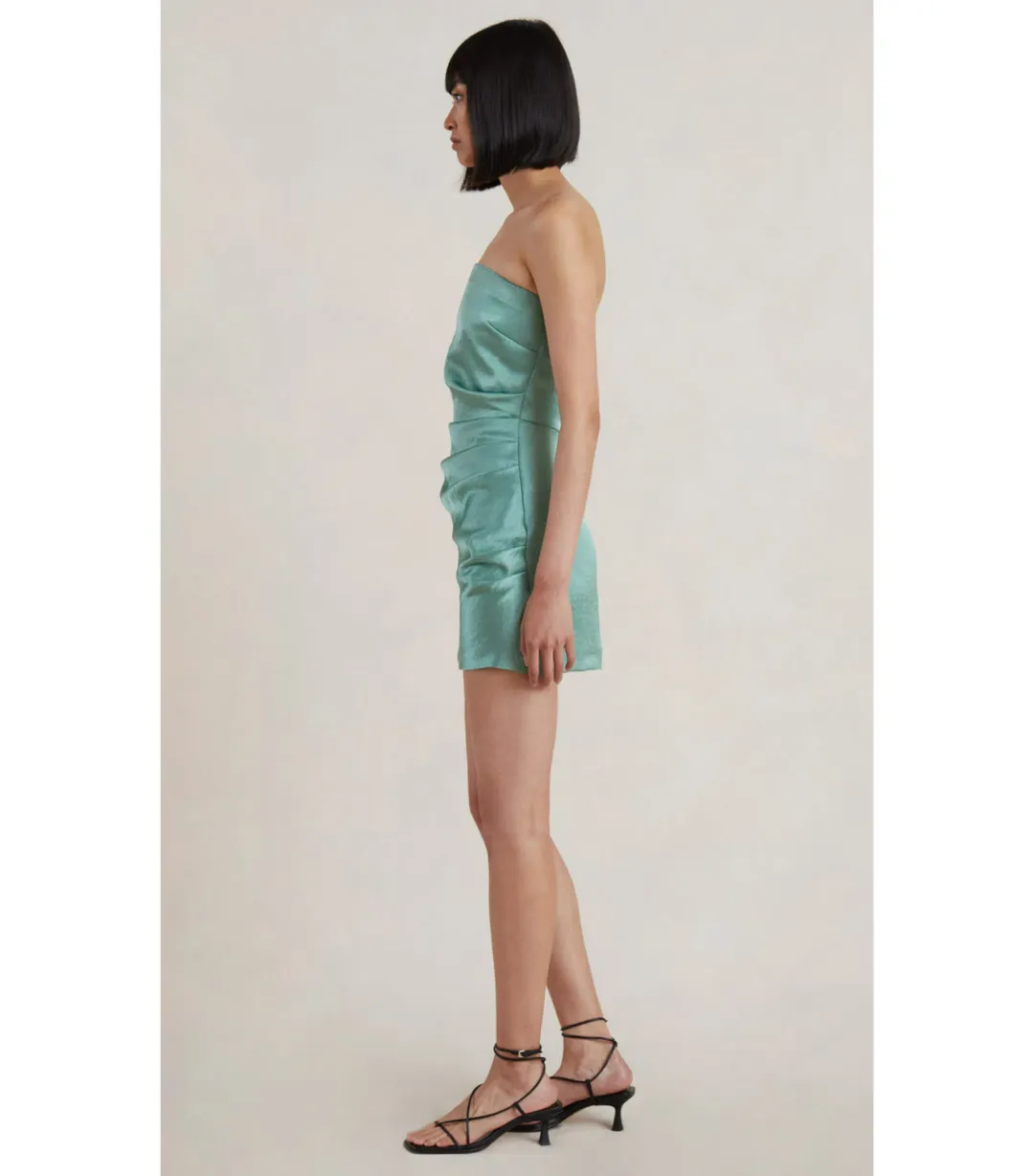 Bec & Bridge Symone Strapless Mini Dress Moss Green Size AU 10 for rent on The Volte - main image