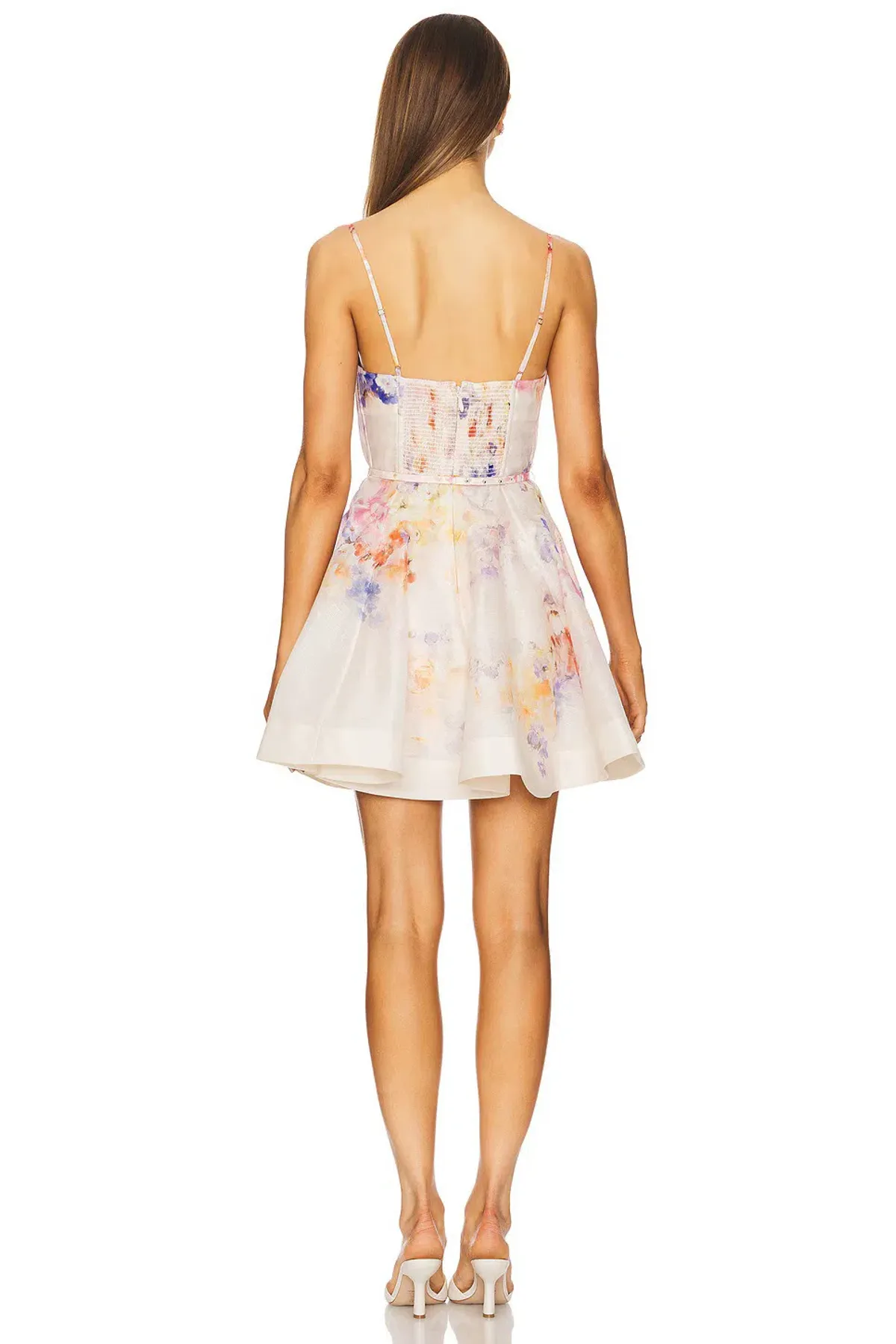 Zimmermann The Crush Twist Front Mini Dress in Multi Floral Size 1 / AU 10 - Image 2