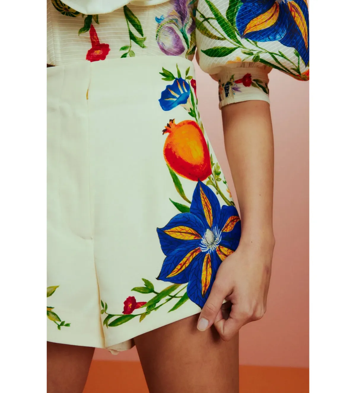 Alemais Flores High Waisted Short and Scarf Top Set Print Size AU 8 - Image 5