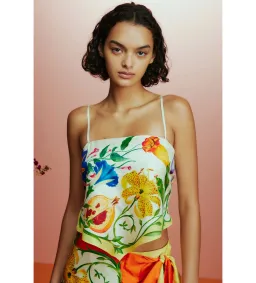 Alemais Flores High Waisted Short and Scarf Top Set Print Size AU 8 for rent on The Volte - image 3