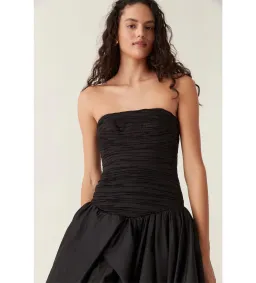 Aje Violette Bubble Hem Maxi Dress Black Size AU 14 for rent on The Volte - image 2