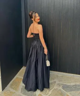 Aje Violette Bubble Hem Maxi Dress Black Size AU 10 for rent on The Volte - image 6