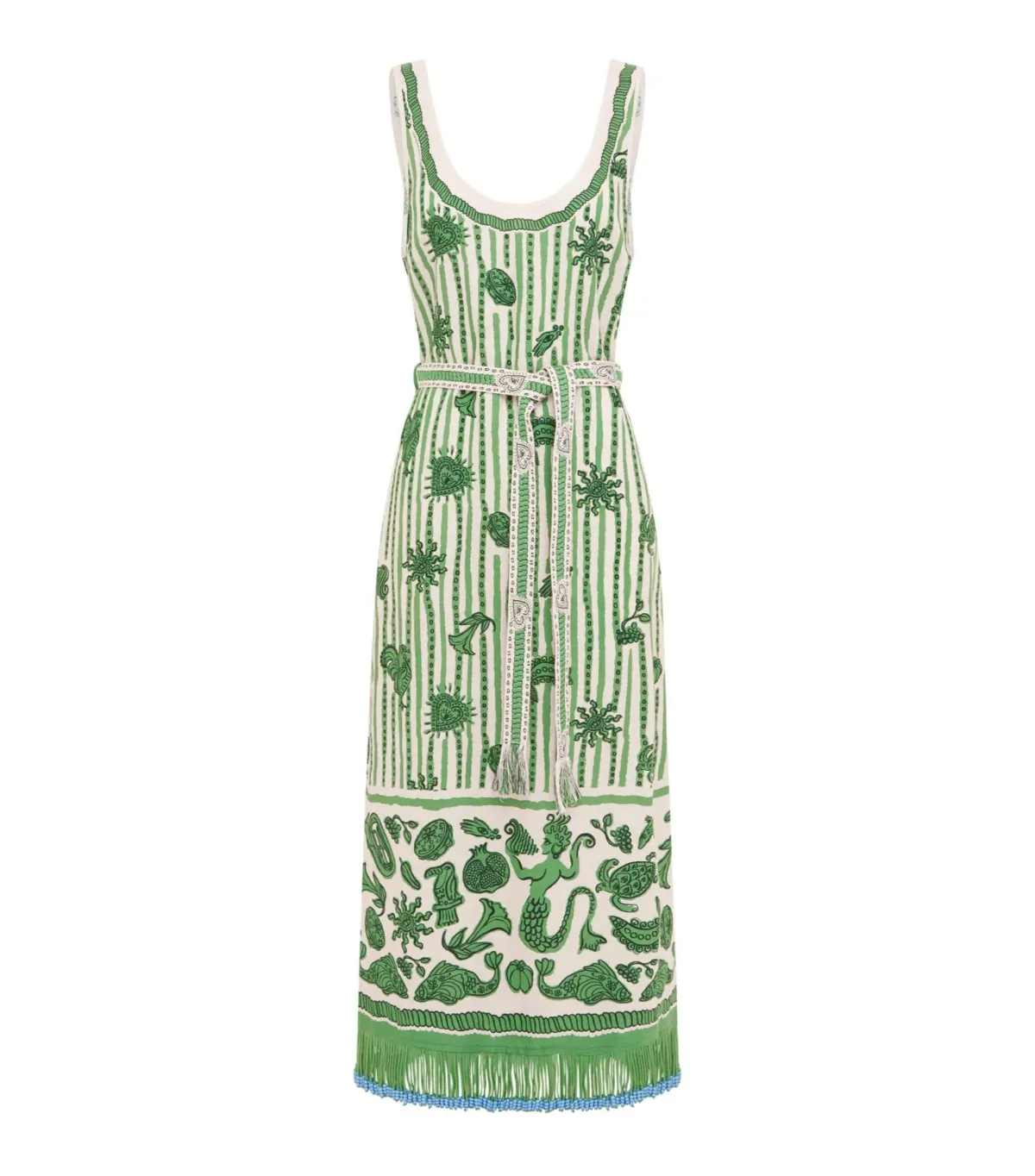 Alemais Lulu Sleeveless Mini Dress Green Print Size AU 10 - Image 6