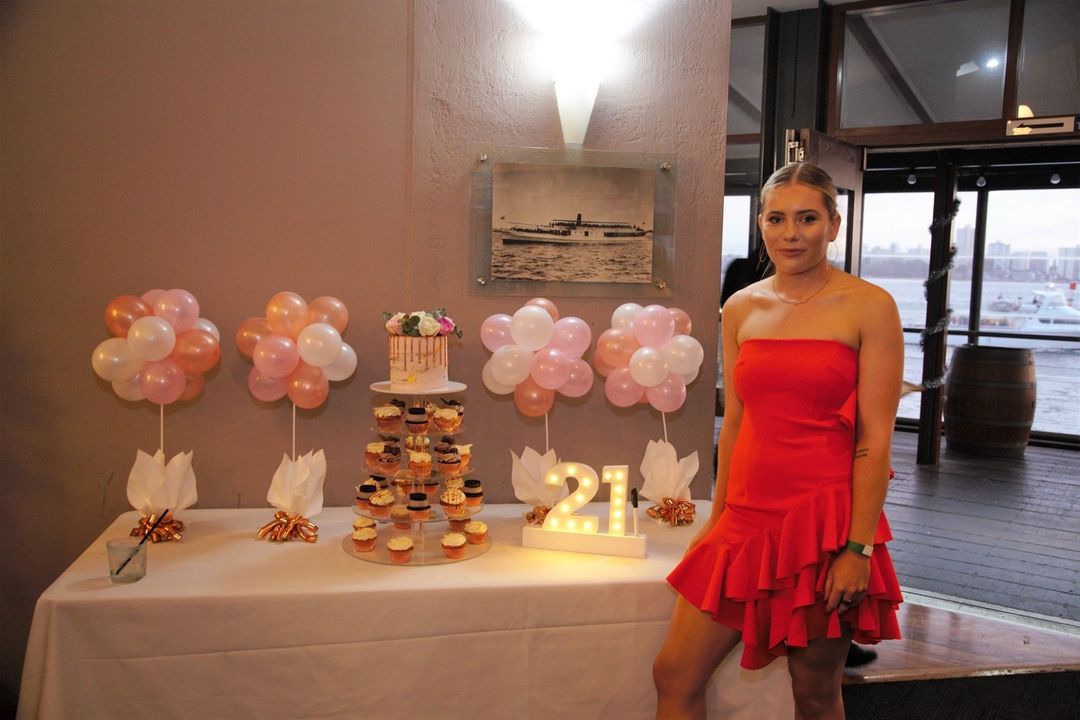 By Johnny Lily Strapless Flounce Mini Dress in Scarlet Size 10 for rent on The Volte - main image