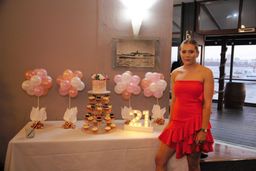 By Johnny Lily Strapless Flounce Mini Dress in Scarlet Size 10 for rent on The Volte - image 4