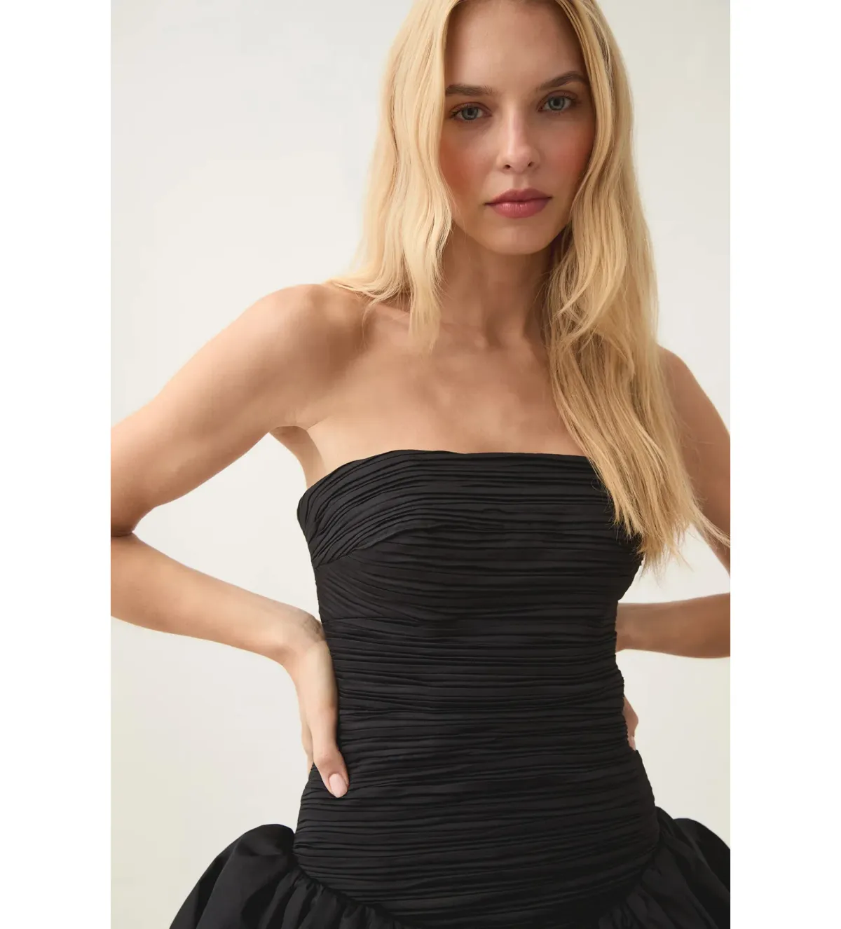 Aje Violette Bubble Hem Mini Dress Black Size AU 10 - Image 2