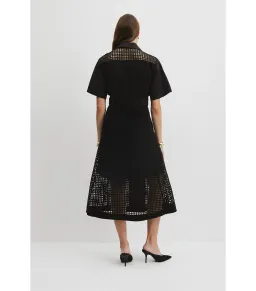 Country Road Utility Mesh Midi Dress Black Size 12 for rent on The Volte - image 4