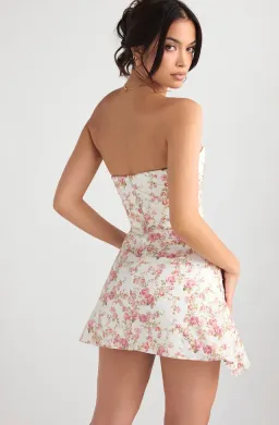 House of CB Jasmine Draped Corset Dress Rose Print Size 6 for rent on The Volte - image 7